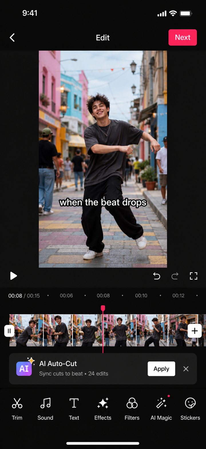 AI TikTok Clone Script — DOD IT Solutions mobile screen 2