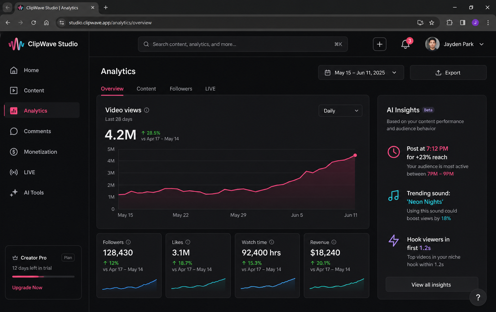 AI TikTok Clone Script — DOD IT Solutions web screen 2