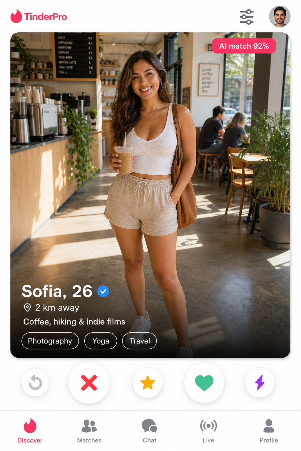 AI Tinder Clone Script — DOD IT Solutions mobile app screenshot