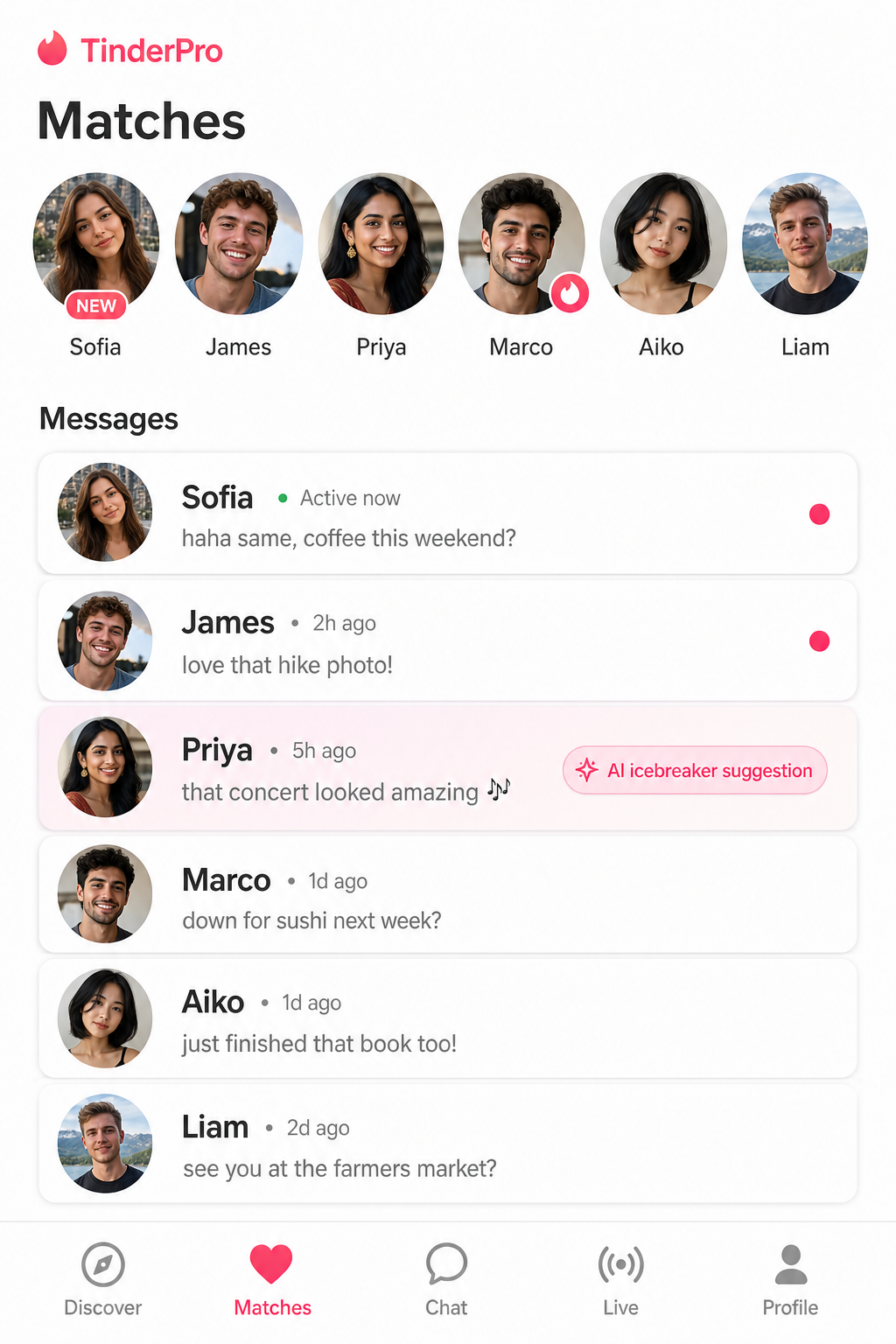AI Tinder Clone Script — DOD IT Solutions mobile screen 2