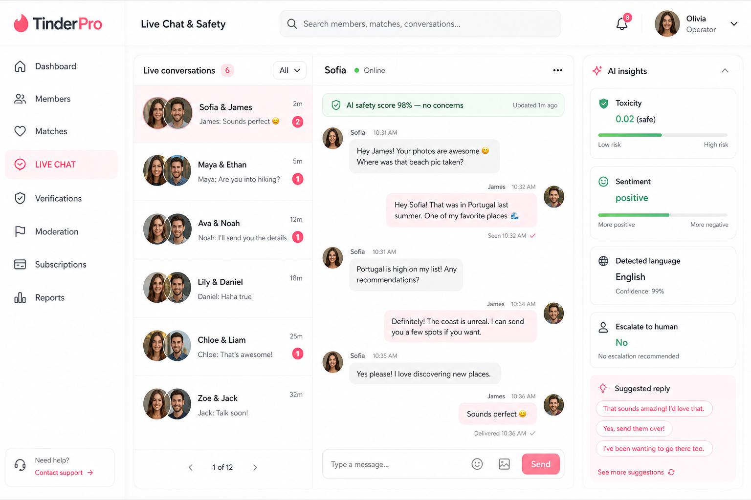 AI Tinder Clone Script — DOD IT Solutions web screen 2